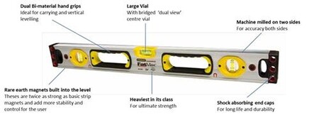 Niveau tubulaire magnétique 120 cm Fatmax Pro Réf. FMHT43677-1 - STANLEY Niveau tubulaire magnétique 120 cm Fatmax Pro Réf. FMHT43677-1 - STANLEY
