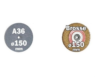 Meuleuse Combinée Ribitech PRTMEMIX400 150/200mm 400W - Meule à Sec Et à Eau Pour Affûtage Outils Bois