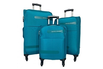 set de 3 valises david jones set de 3 valises bleu - ba50493
