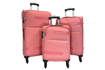 set de 3 valises david jones set de 3 valises rose - ba50493