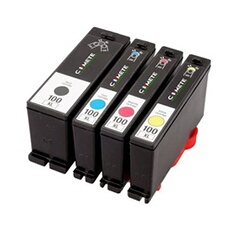 COMETE - 100XL - Pack de 4 Cartouches d'encre Compatibles avec Lexmark 100 XL - Marque française