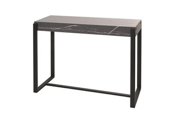 table d'appoint mendler table console hwc-l53 métal 81x100x40cm imitation marbre gris