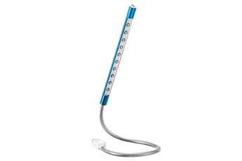lampe de lecture generique patikil lumières led usb à commande tactile avec col de cygne flexible, 450mm bleu