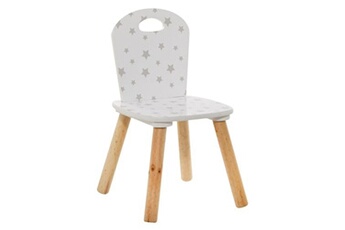Table et chaise enfant Atmosphera Chaise enfant motifs étoiles Douceur - Blanc