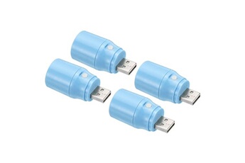 lampe de chevet generique patikil 4 pcs mini lampe de poche usb avec interrupteur marche/arrêt, 50x25mm bleu