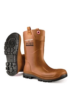 chaussure de sécurité coverguard botte de sécurité fourées rigair pro fur s5 sra src ci dunlop marron/noir p41 - - 9rfpo90041