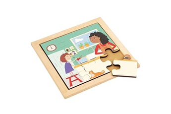 puzzle educo puzzle en bois - puzzle pour tout-petit - dans la cuisine - jeu montessori