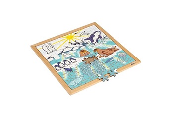 puzzle educo puzzle en bois - nature et climat puzzle réchauffement climatique - jeu montessori