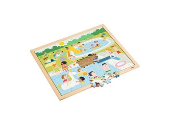 puzzle educo puzzle en bois - puzzle ensemble - dans la piscine - jeu montessori