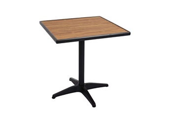 table de jardin hwc-j95 aluminium aspect bois noir teak