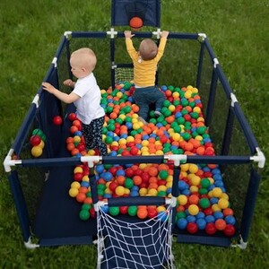 Parc à Balles M MOLTO Pour Enfants - Inclut 25 Balles Colorées, Panier De Rangement