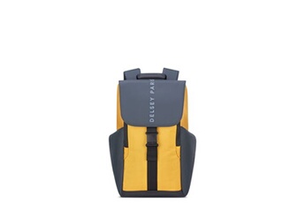 sac à dos pour ordinateur portable delsey paris - securflap - sac a dos souple 45x31x14 cm - 20 l - s - jaune
