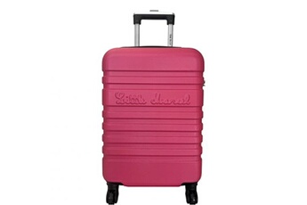 valise little marcel valise cabine passe-partout rigide abs 54.8 cm rose fuchsia