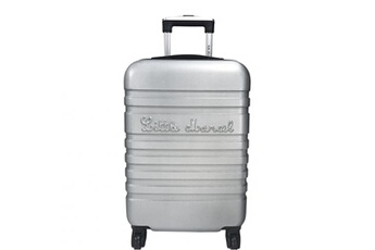valise cabine passe-partout rigide abs 54.8 cm gris argent
