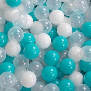 KiddyMoon - Balles colorées pour piscine enfant - Turquoise foncé/Beige KiddyMoon - Balles colorées pour piscine enfant - Turquoise foncé/Beige