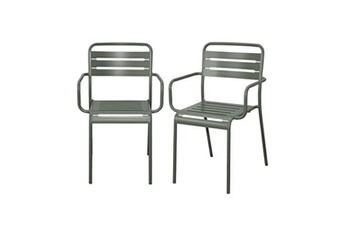 lot de 2 fauteuils de jardin acier 2 places savane amelia l504 x p53 x h795cm