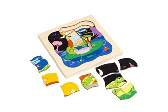 puzzle educo puzzle en bois - growth - grenouille - jeu montessori
