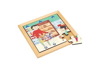 puzzle educo puzzle en bois - puzzle pour tout-petit - dans le supermarché - jeu montessori