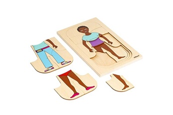 puzzle educo puzzle en bois - habiller la fille - jeu montessori