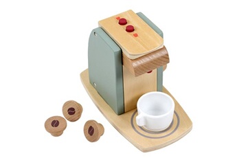 cuisine enfant educo jeu d'imitation - machine à café en bois - jeu montessori