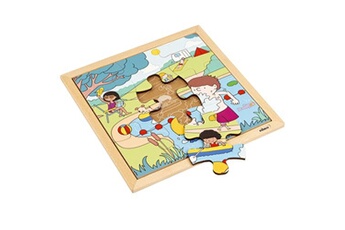 puzzle educo puzzle en bois - seasons puzzles - été - jeu montessori