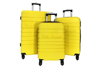 lot 3 valises dont 1 valise cabine rigides abs jaune