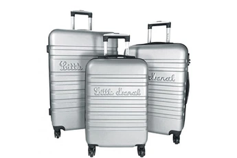 set de 3 valises little marcel set de 3 valises gris argent - lm10323n