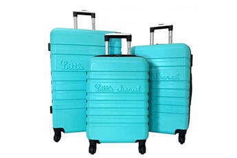 set de 3 valises little marcel set de 3 valises bleu turquoise - lm10323n