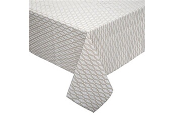 nappe de table atmosphera - nappe rectangulaire chambray kadi - 250x150 cm - gris - chambray kadi