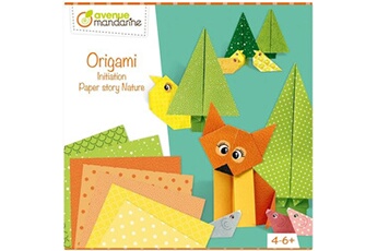 autres jeux créatifs avenue mandarine coffret créatif - origami initiation - multicolore - l 27 x h 7 x l 27 cm