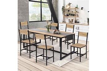 chaise id market lot de 6 chaises de cuisine detroit design industriel