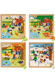 puzzle educo puzzle les 4 saisons: le lot de 4 puzzles - jeu montessori