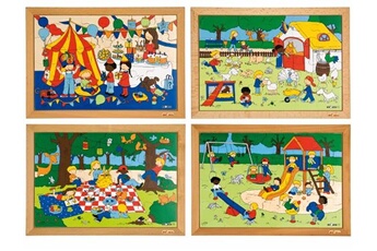 puzzle educo puzzle d'activités des enfants: le lot de 4 puzzles - jeu montessori