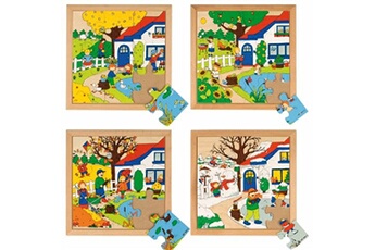 puzzle educo puzzle les saisons: le lot de 4 puzzles - jeu montessori