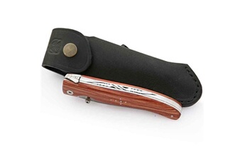 couteaux et pinces multi-fonctions laguiole couteau liner lock en bois de rose + étui cuir