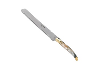 couteau laguiole couteau à pain corne blonde