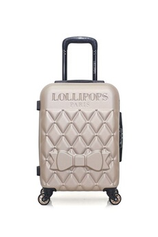 valise lollipops valise cabine abs anemone-e 4 roues 50 cm - beige