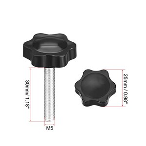 SOURCING MAP Poignée Bouton 32mm Dia Tête étoile Substitut Vis Serrage SOURCING MAP Poignée Bouton 32mm Dia Tête étoile Substitut Vis Serrage