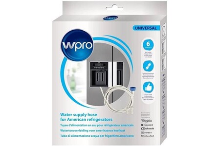 Accessoire Réfrigérateur et Congélateur Wpro Tuyau d'alimentation d'eau (6m) avec raccords pour réfrigérateurs américains toutes marques