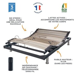 Ebac Sommier à lattes 140x190 C416 - 30 lattes bois Ebac Sommier à lattes 140x190 C416 - 30 lattes bois