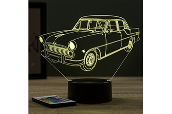 lampe à poser jnb-maker lampe illusion 3d simca vedette régence 1956