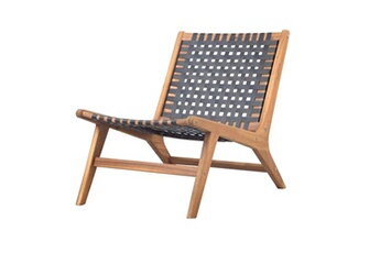 fauteuil de jardin beau rivage fauteuil de jardin hazel en bois d'acacia et résine tressée noire