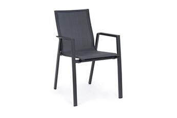 fauteuil de jardin empilable krion - anthracite