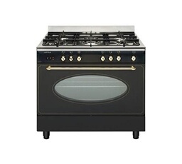 Cuisinière Piano de cuisson Airlux 90CM MIXTE NOIR RUSTIQUE - CC902ETR3