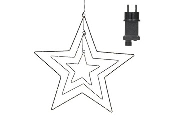 lanterne ecd germany etoile de noël led décoration d'hiver lumineuse en métal ip44 à suspendre porte
