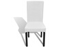 vidaXL Housse de chaise droite extensible 4 pcs blanc photo 2