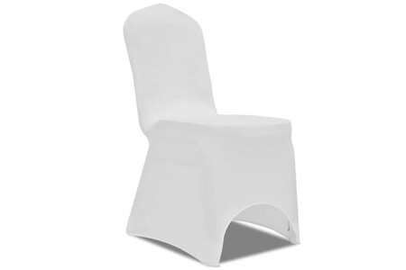 Accessoires de rideaux et store vidaXL Housse de chaise extensible 4 pcs Blanc