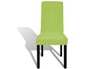 vidaXL Housse de chaise droite extensible 6 pcs vert photo 5