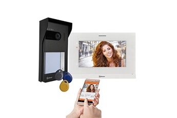 Interphone Golmar Kit vidéo SOUL connecté WIFI 7'' avec mémoire et contrôle d'accès par badges - BITRON - GS5110/ART7W