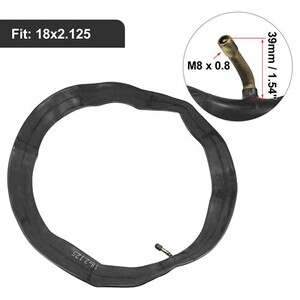 18x2.50 Curved Valve Air Chamber For Electric Scooter & 18" Wheel Motorcycles – Replacement Inner Tube By Ecovelò